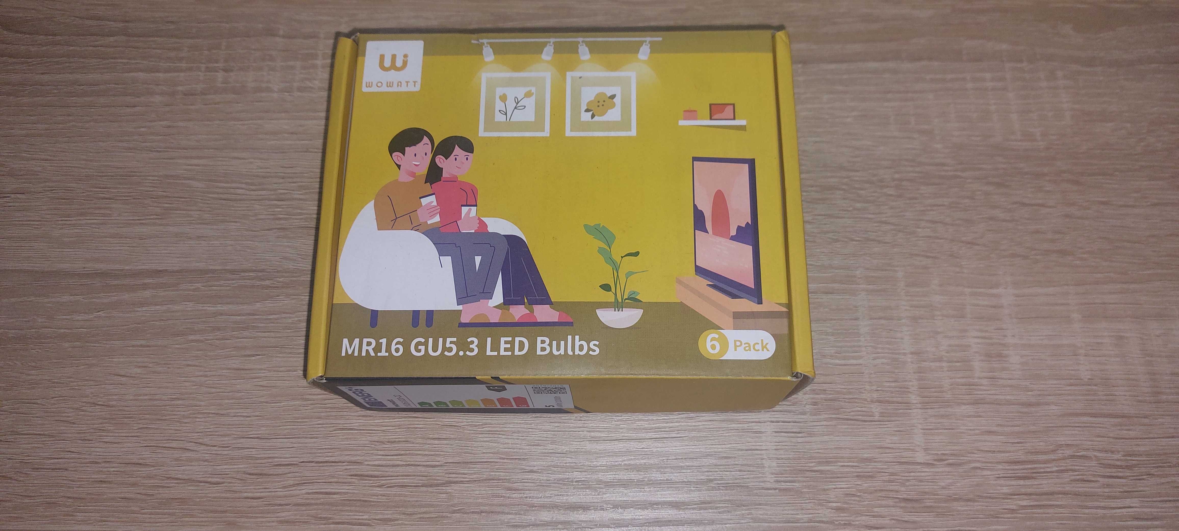 [6pak] ŻARÓWKA WOWATT MR16 LED 5W 500lm 2700K