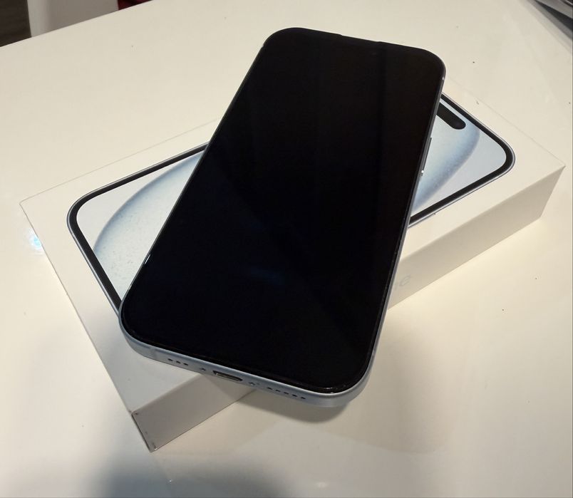 iPhone 15 256gb blue, jak nowy, idealny, PEWNY Apple. Black week