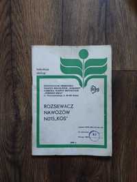 Instrukcja rozsiewacz nawozów N015 Kos katalog części