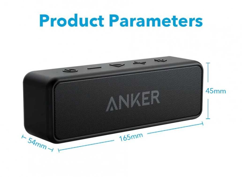 Портативна колонка Anker Soundcore 2 3 Bluetooth5.0 12W 16W IPX7 Black