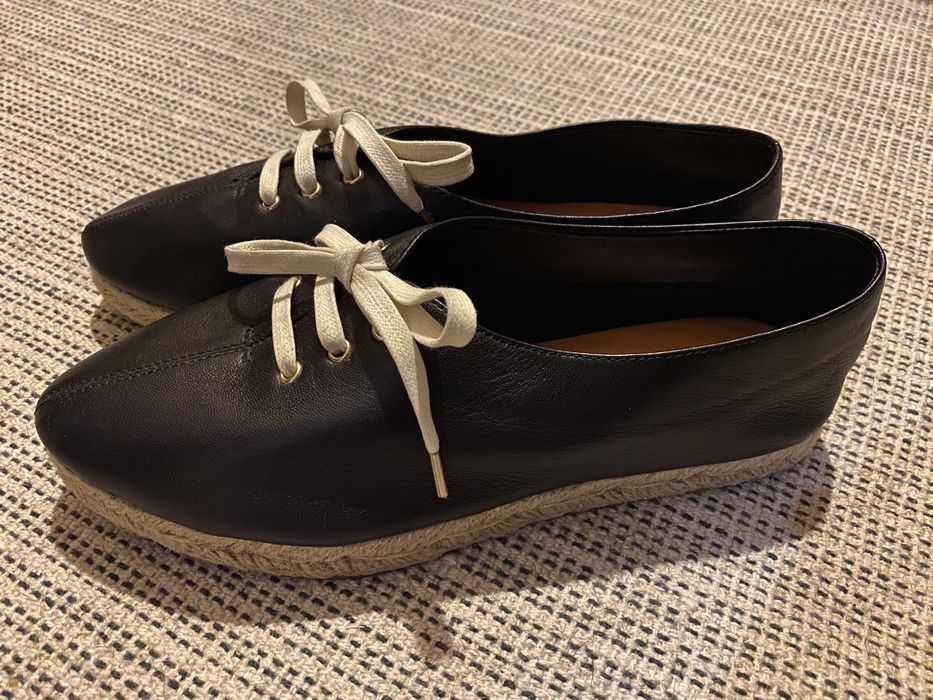 Еспадрільї/туфлі на шнурках з плетеною підошвою &other stories