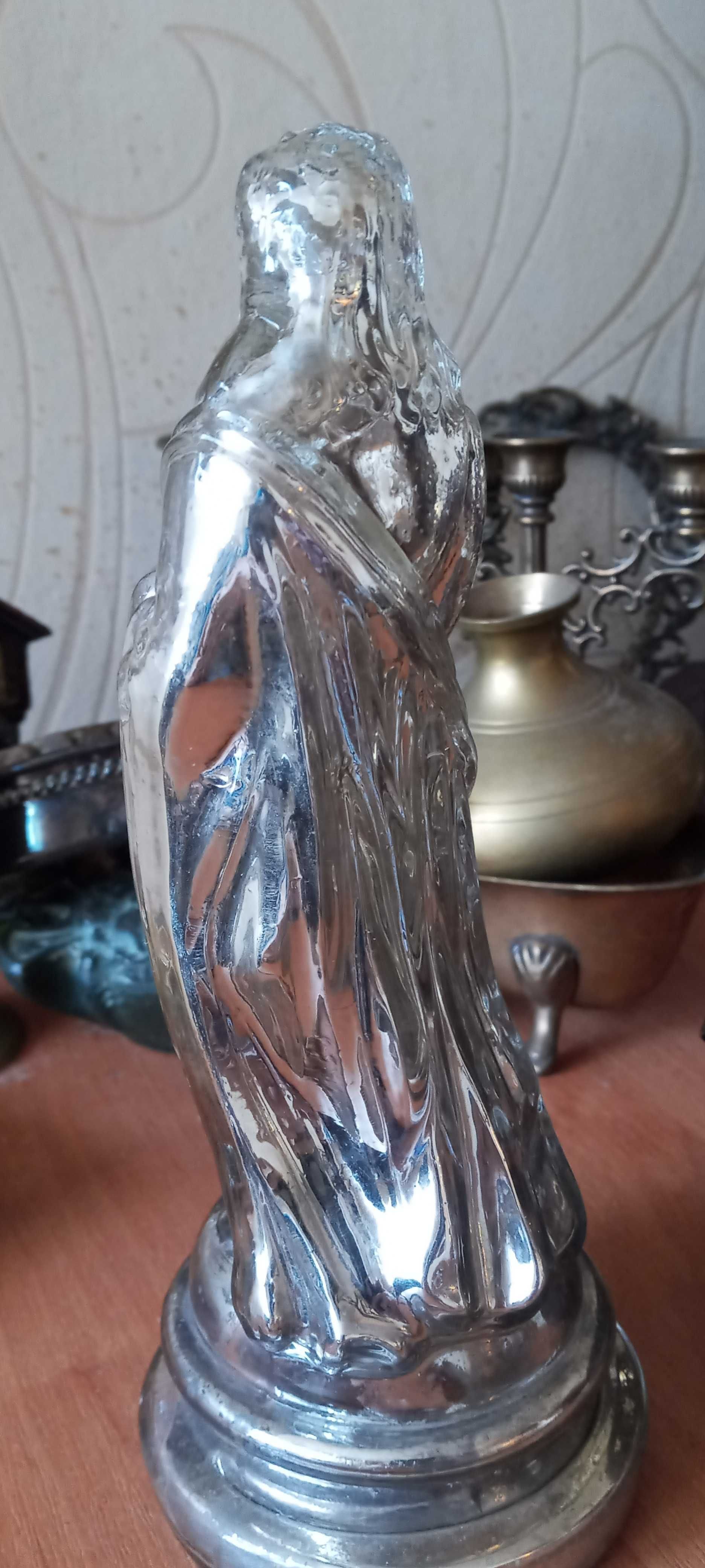 Matka Boska Maryja figura srebrzone szkło