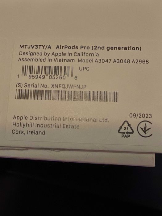 AirPods Pro (2-го покоління, модель MTJV3TY/A, USB-C)