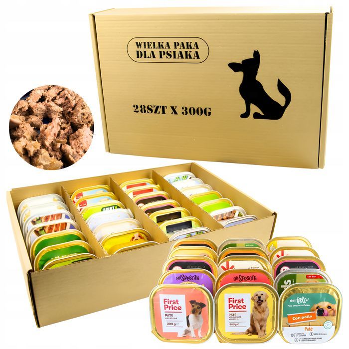28 Szt X 300G Mokra Karma Dla Psa  8,4 Kg Wielka Paka Dla Psiaka Mix