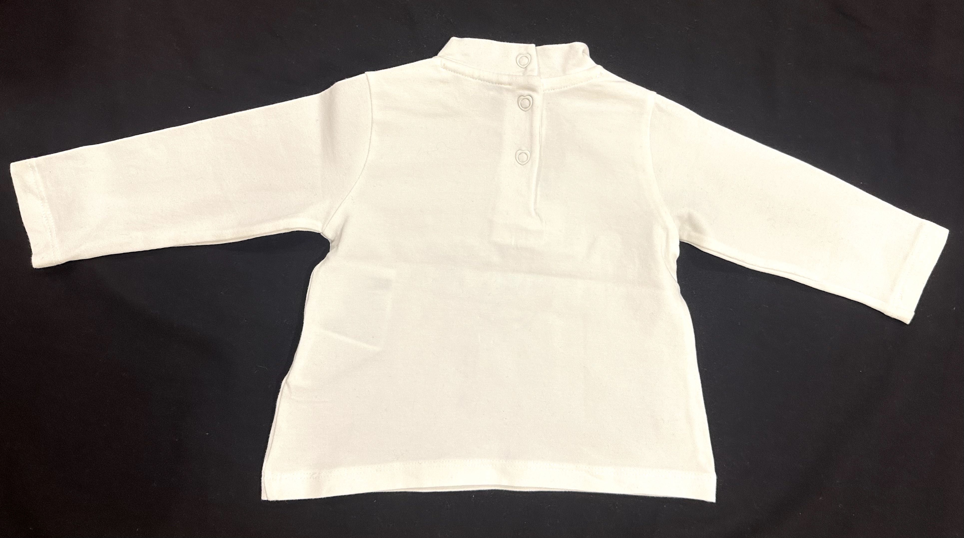 Camisola Branca Bailarina Chicco 6M como NOVA