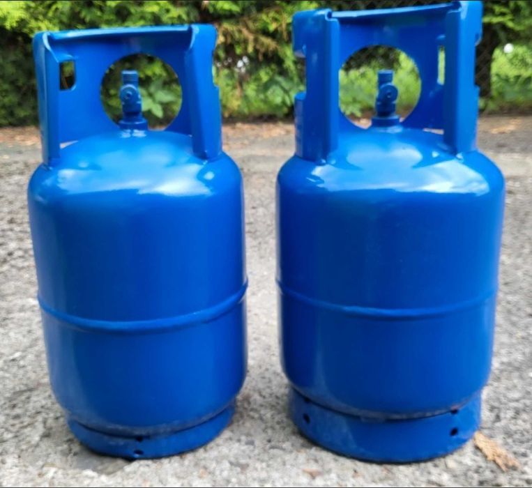 Butla gazowa turystyczna 5 kg odnowiona z kołnierzem mały zawór