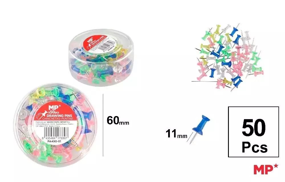 Pinezki 11mmx50szt. MP Main Paper