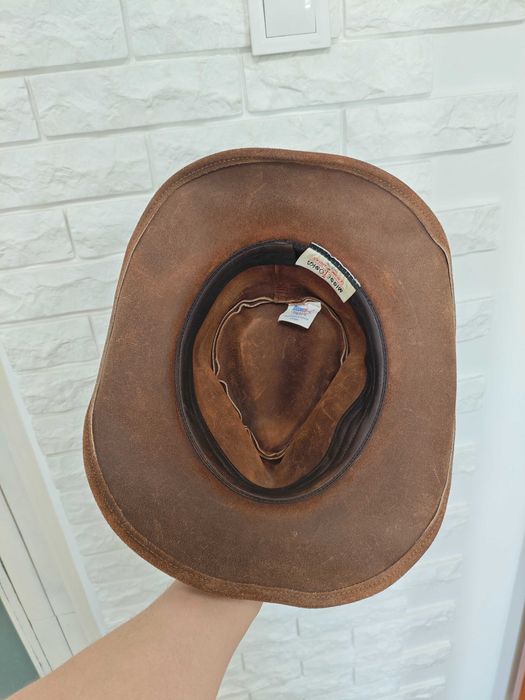 Minnetonka USA ковбойський капелюх L / M чоловічий шкіряний коричневий