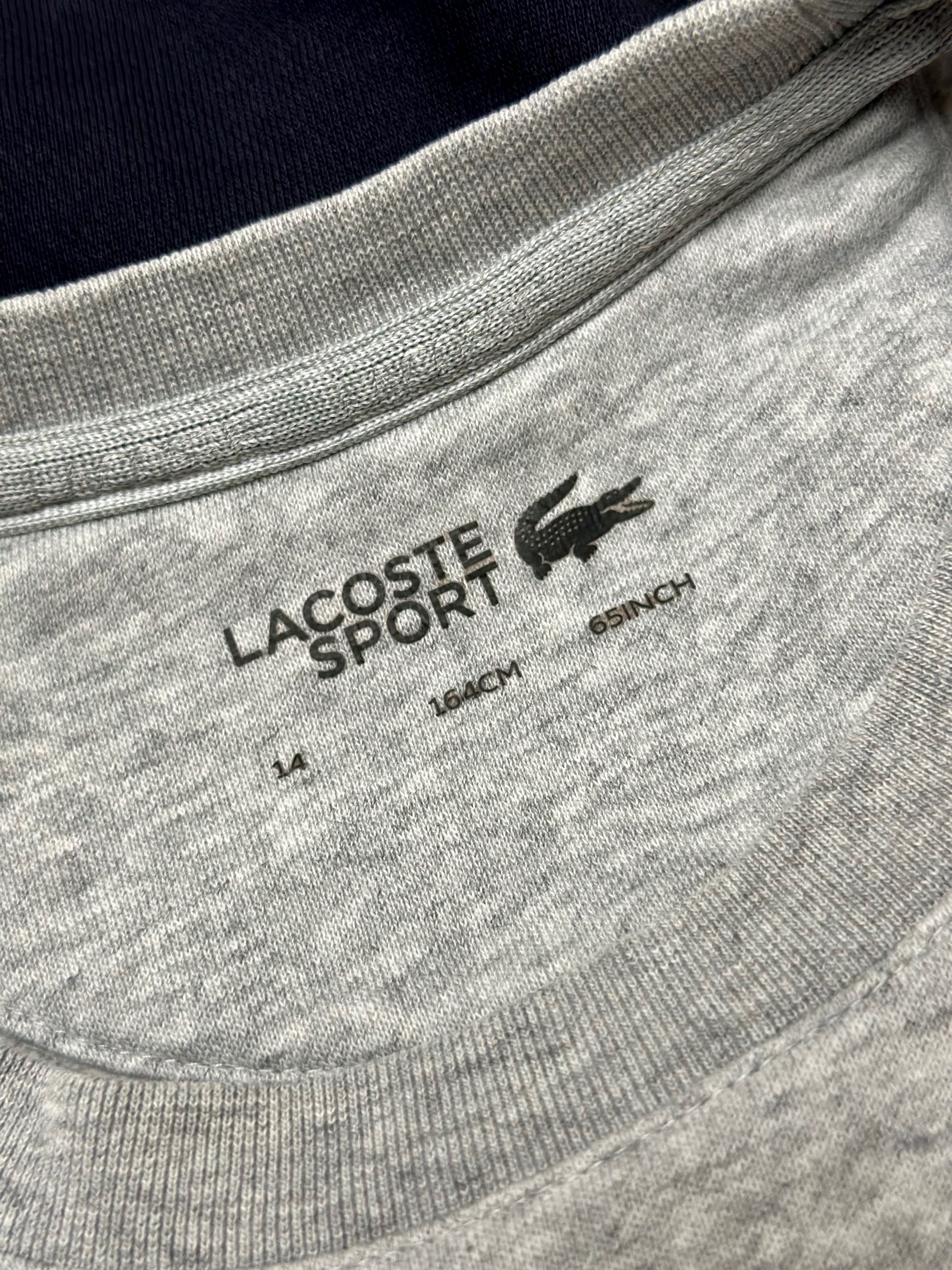 Bluza chłopięca Lacoste Sport 14lat/164cm szara granatowa