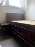 Cama solteiro, madeira maciça 2mx1m, com gavetas e gavetão