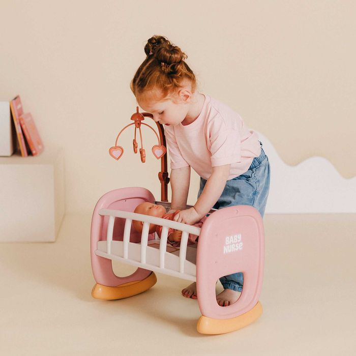 Колиска "Бебi Ньорс. Терракотова пудра" з мобілем (7600220390)