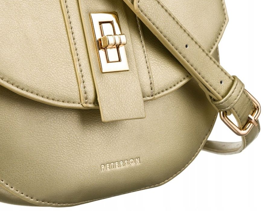 listonoszka w kształcie podkówki ze skóry ekologicznej - peterson