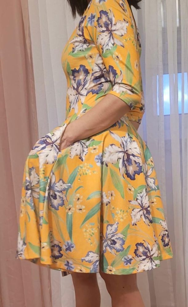Vestido com Estampa de flor