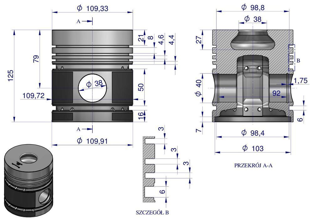 Zestaw naprawczy MTZ-80 Waryński Nowy FV