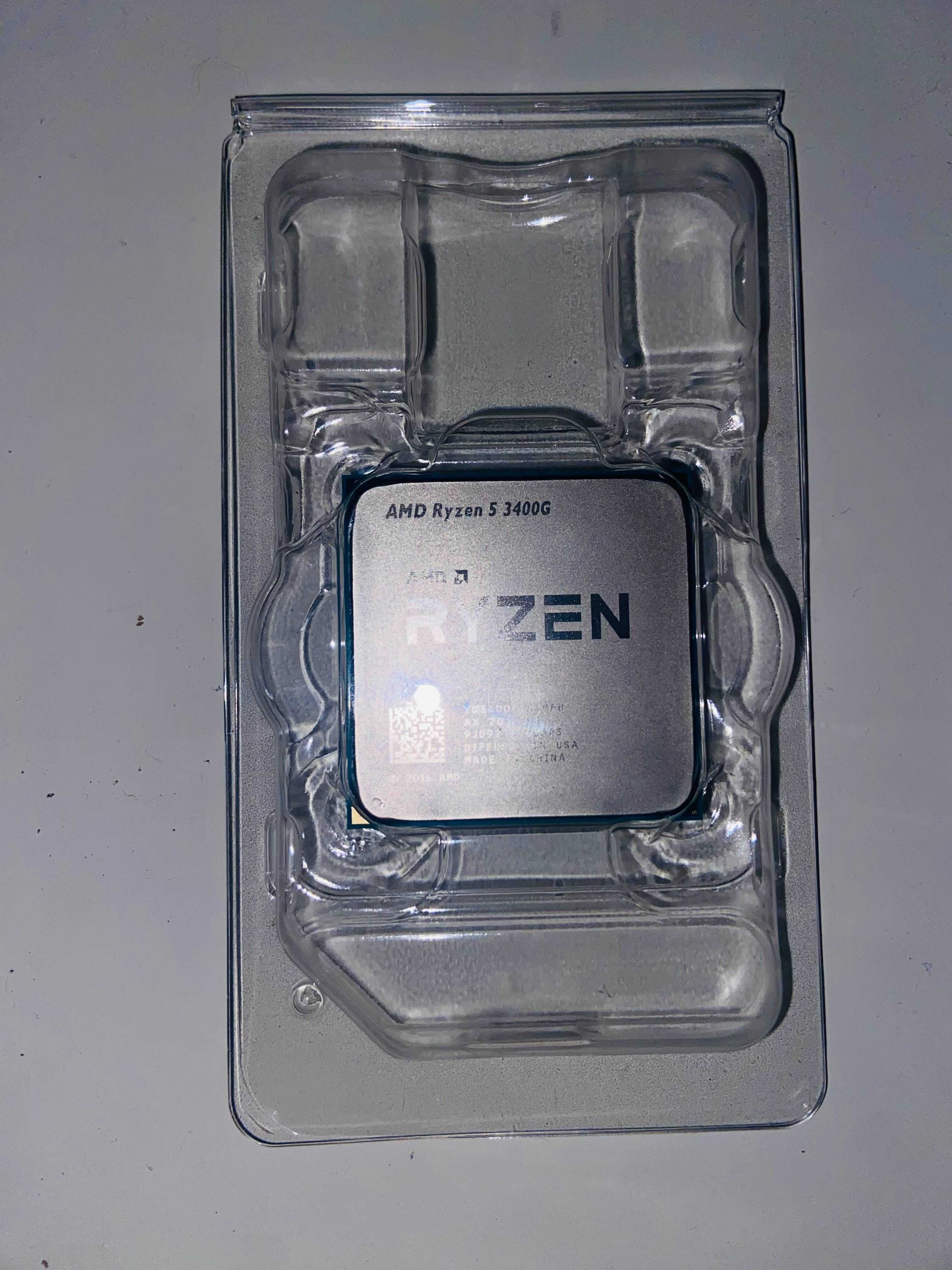 Ryzen 5 3400G + caixa de transporte amd + cooler amd do processador