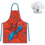 fartuszek dziecięcy z czapką spiderman czerwony