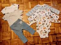 Zestaw body spodnie niemowlęce 68/74 cm