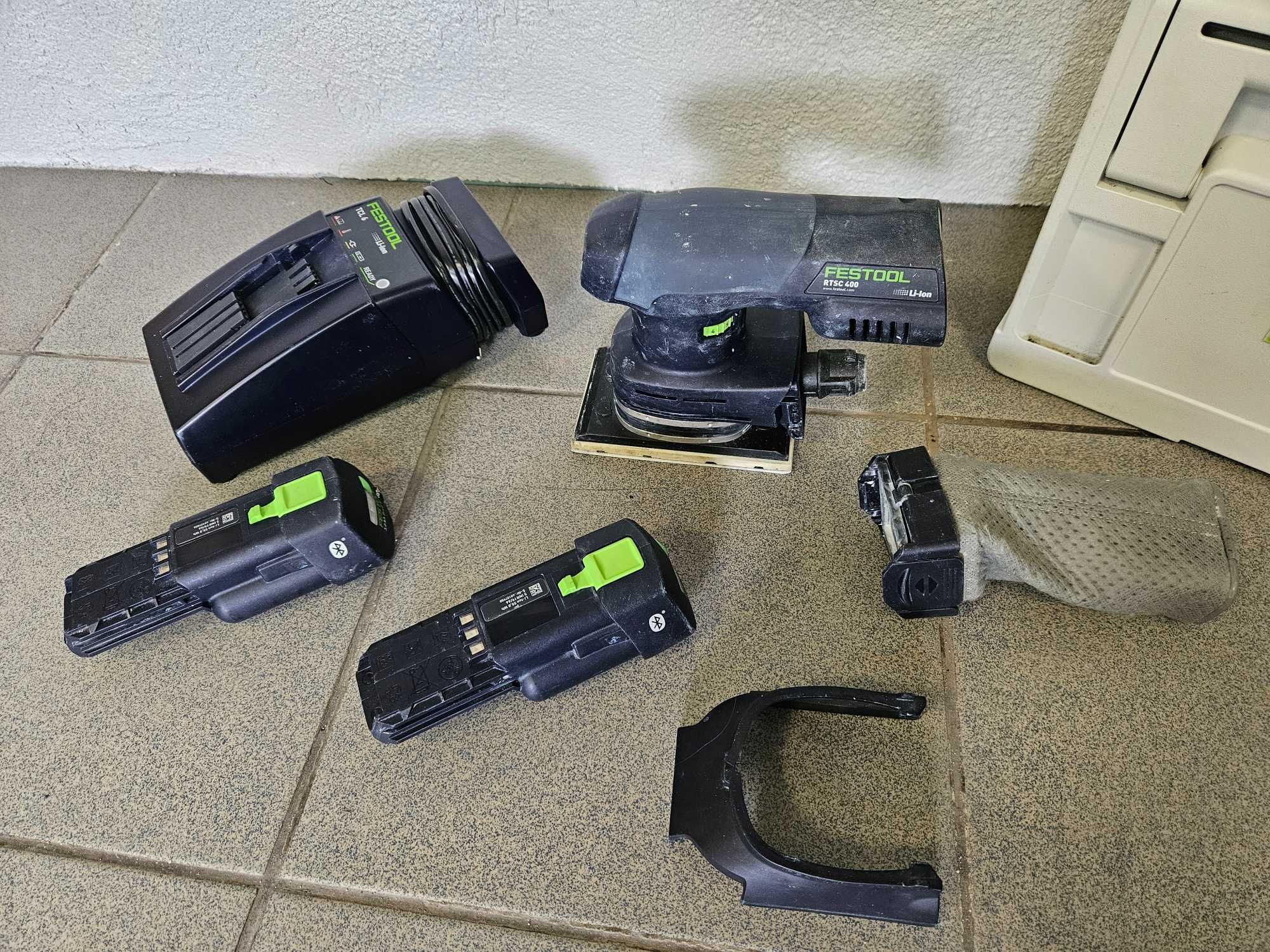 Akumulatorowa Szlifierka Oscylacyjna FESTOOL RTSC 400 + 2 Aku + Ład