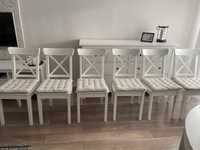 Krzesła INGOLF Ikea - białe - 6 szt (Możliwość zakupu 4szt)
