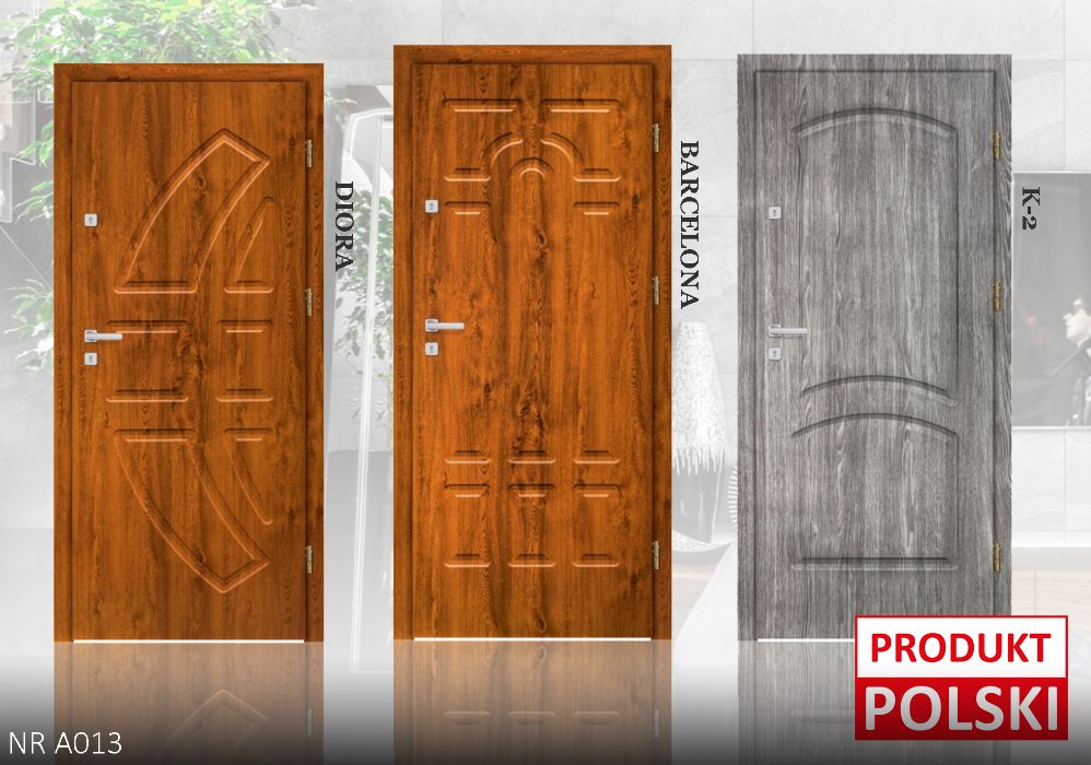 DRZWI WEJŚCIOWE do mieszkania, zewnętrzne, wewnątrzklatkowe z montażem