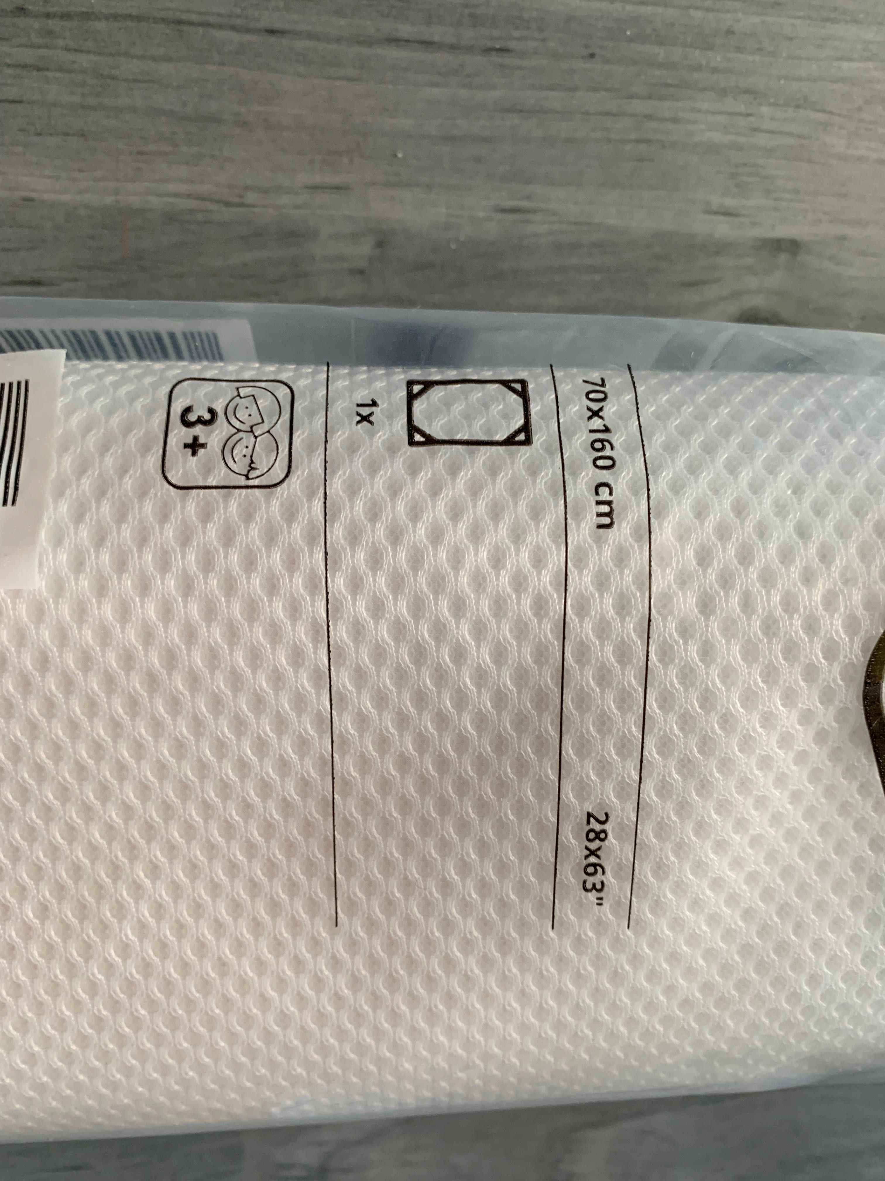 Wodoodporny ochraniacz na materac, biały, 70x160 cm Ikea lenast nowy