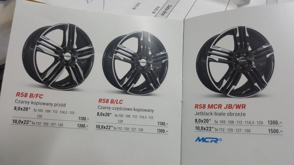 Felgi alu 22" nowe Ronal R58-4400zł-5x112;5x120;5x127;5x130