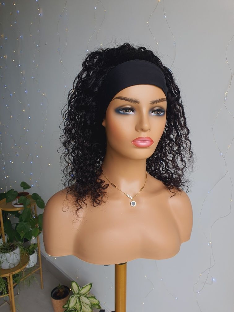 Peruka afroloki włosów naturalnych na opasce loki loczki naturalna c