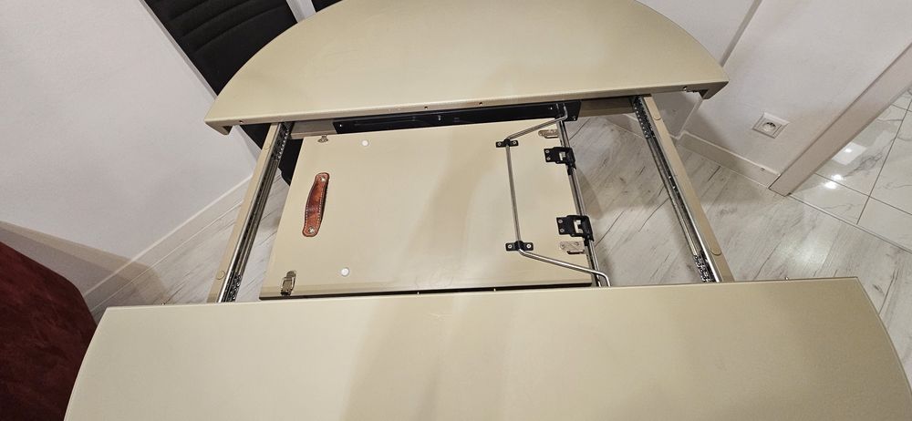 Stół okrągły solidny rozkładany 120 160