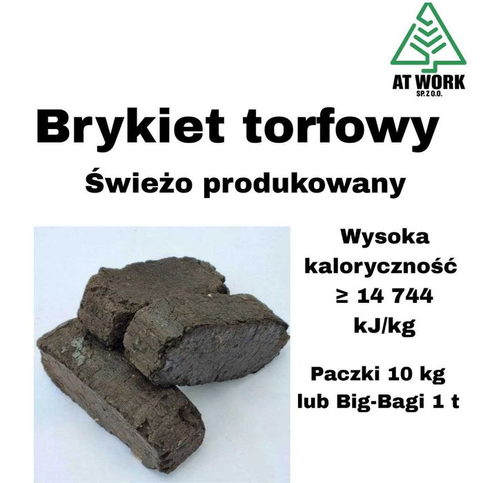 Brykiet torfowy 10kg i Big Bag – sprzedaż hurtowa, transport w cenie