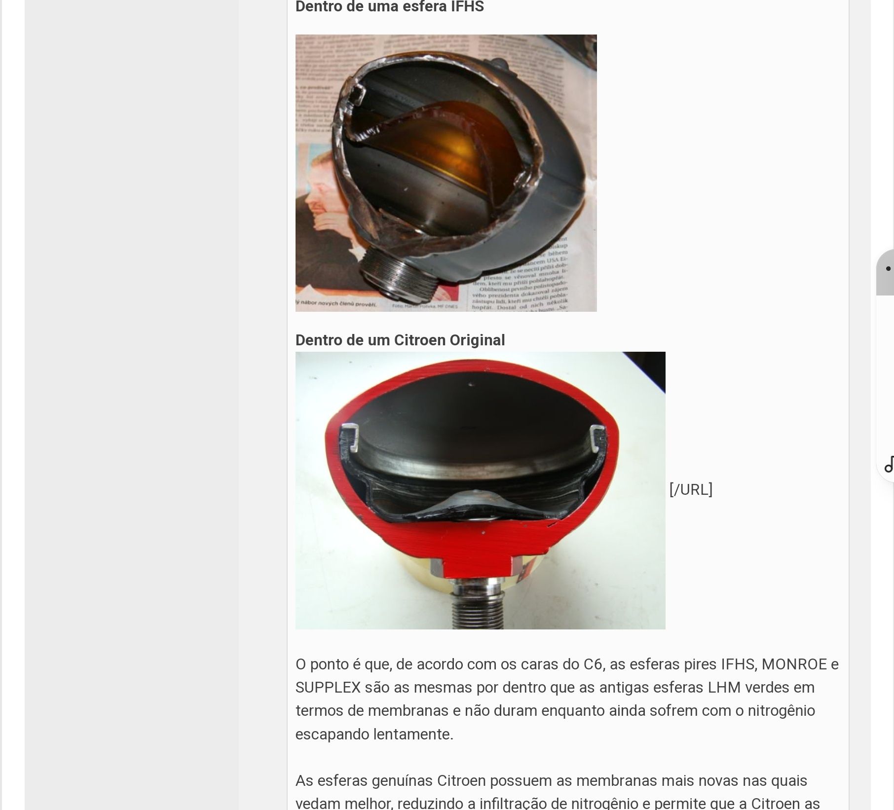 Esfera Suspensão Original Citroën C5 e C6 (Novidade)