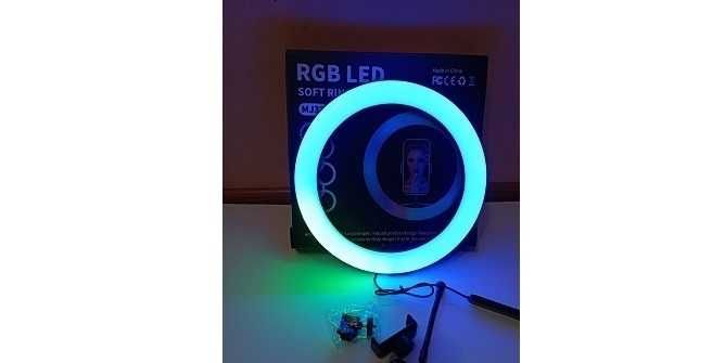 RGB Кольцевая Лампа, 30 См, на штативе с треногой 210 см.