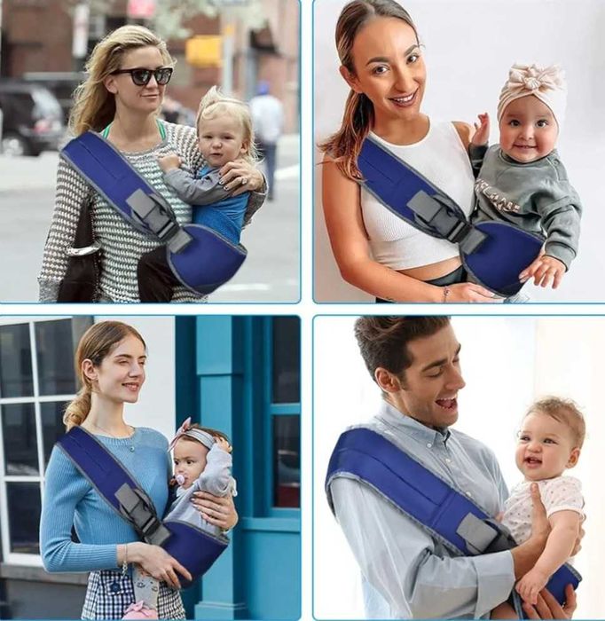 Nosidło dla niemowląt, antypoślizg. poduszka biodrowa i regul. klamra