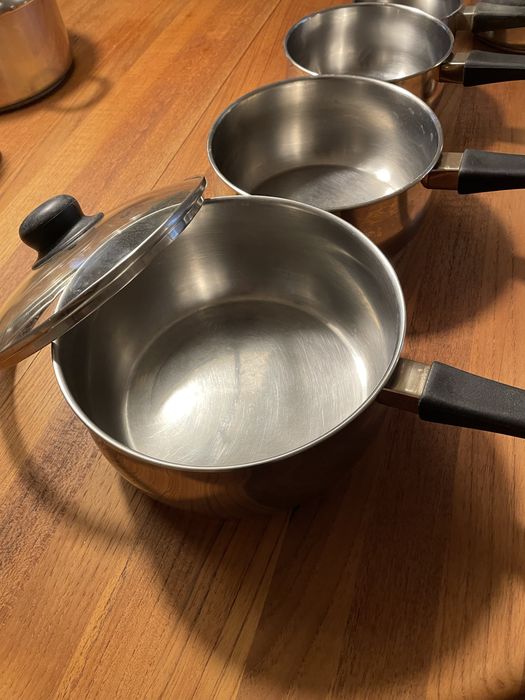 Set de 4 caçarolas + 2 fervedores inox