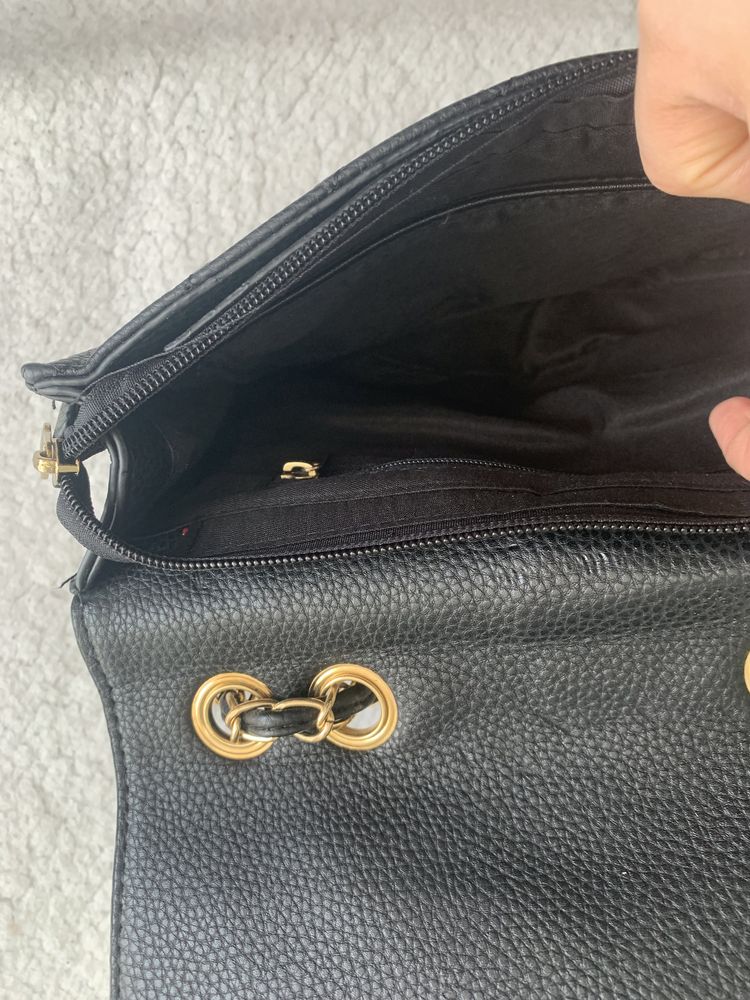 torebka czarna pikowana chanel inspo vintage