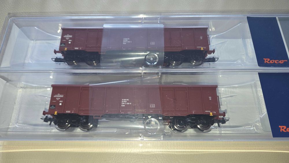 ROCO 76038 Zestaw 2 wagony węglarki Eaos PKP Ep.V