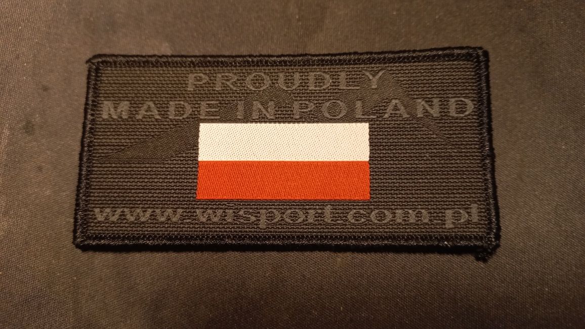 Naszywka Wisport Proudly Made in Poland czarna olive coyote