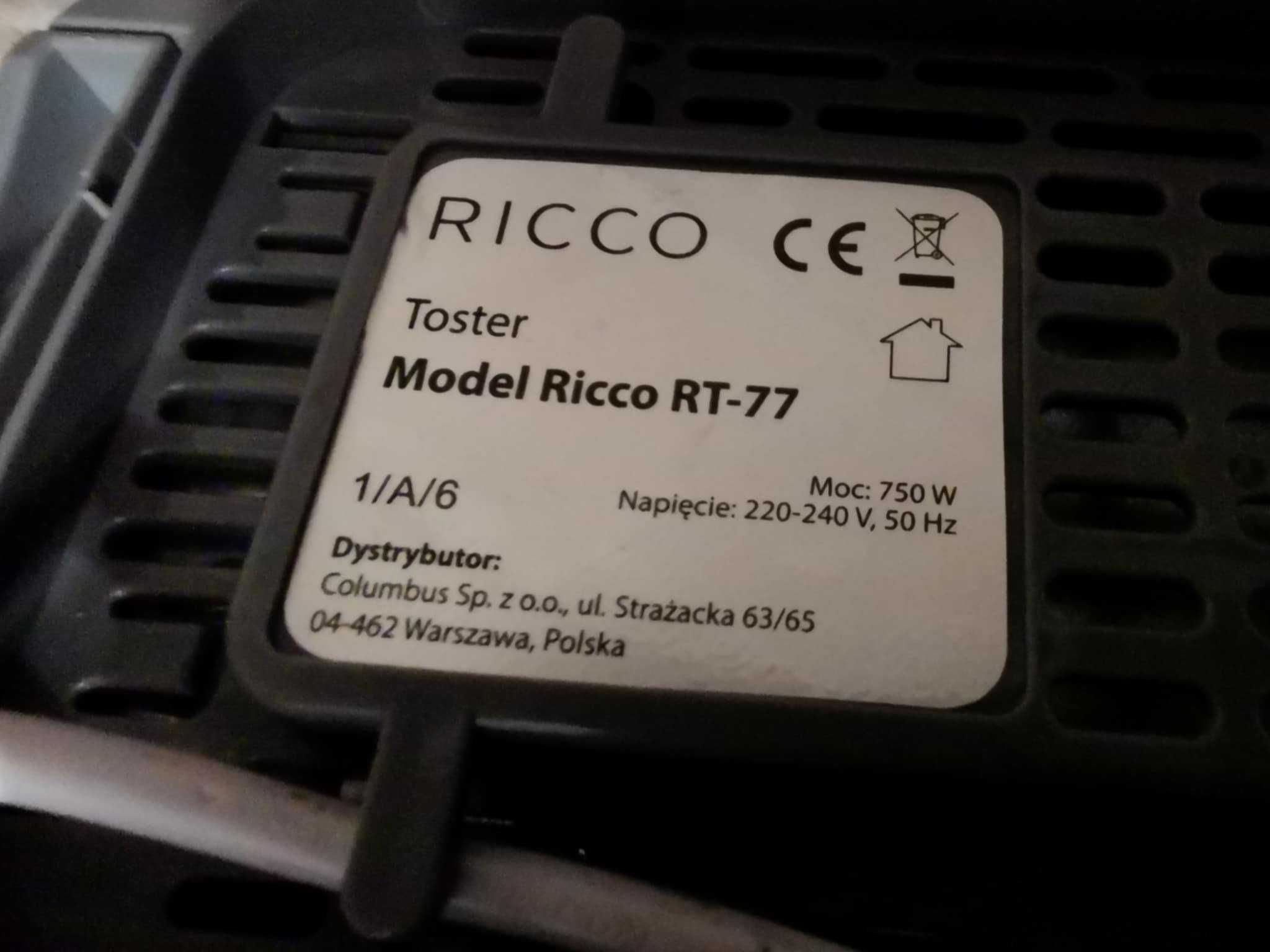 Toster Ricco RT-77 STAN BDB