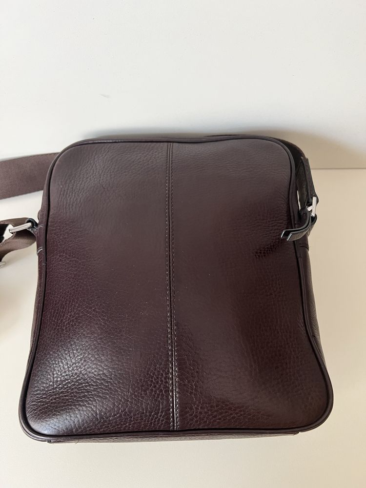 Massimo dutti мужская кожаная сумка через плечо.