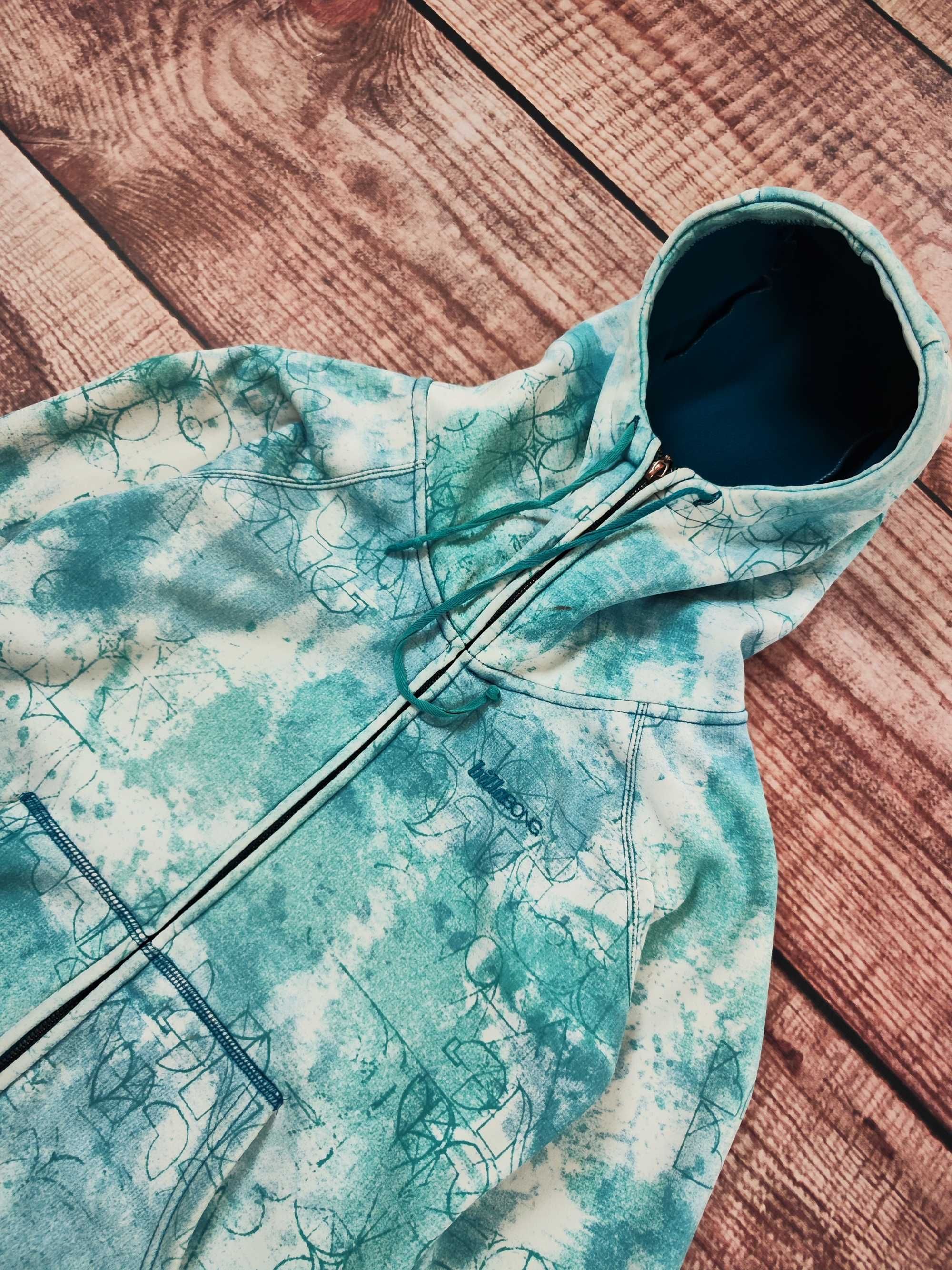 Bluza rozpinana Billabong z kapturem drip drill y2k cyber alternative
