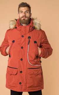 Зимняя теплая мужская куртка с капюшоном М