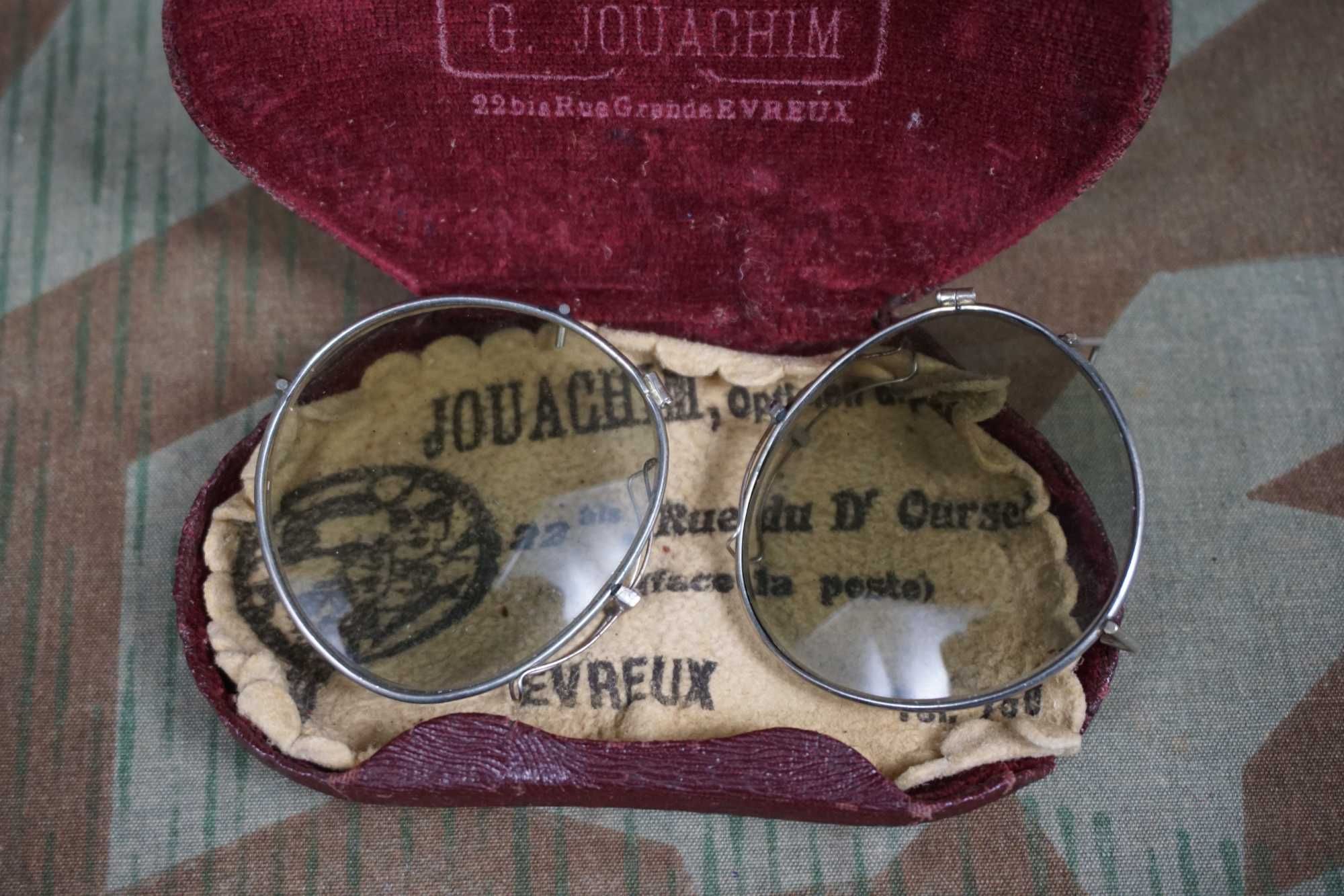 Stare okulary binokle nakładki przeciwsłoneczne  pudełko