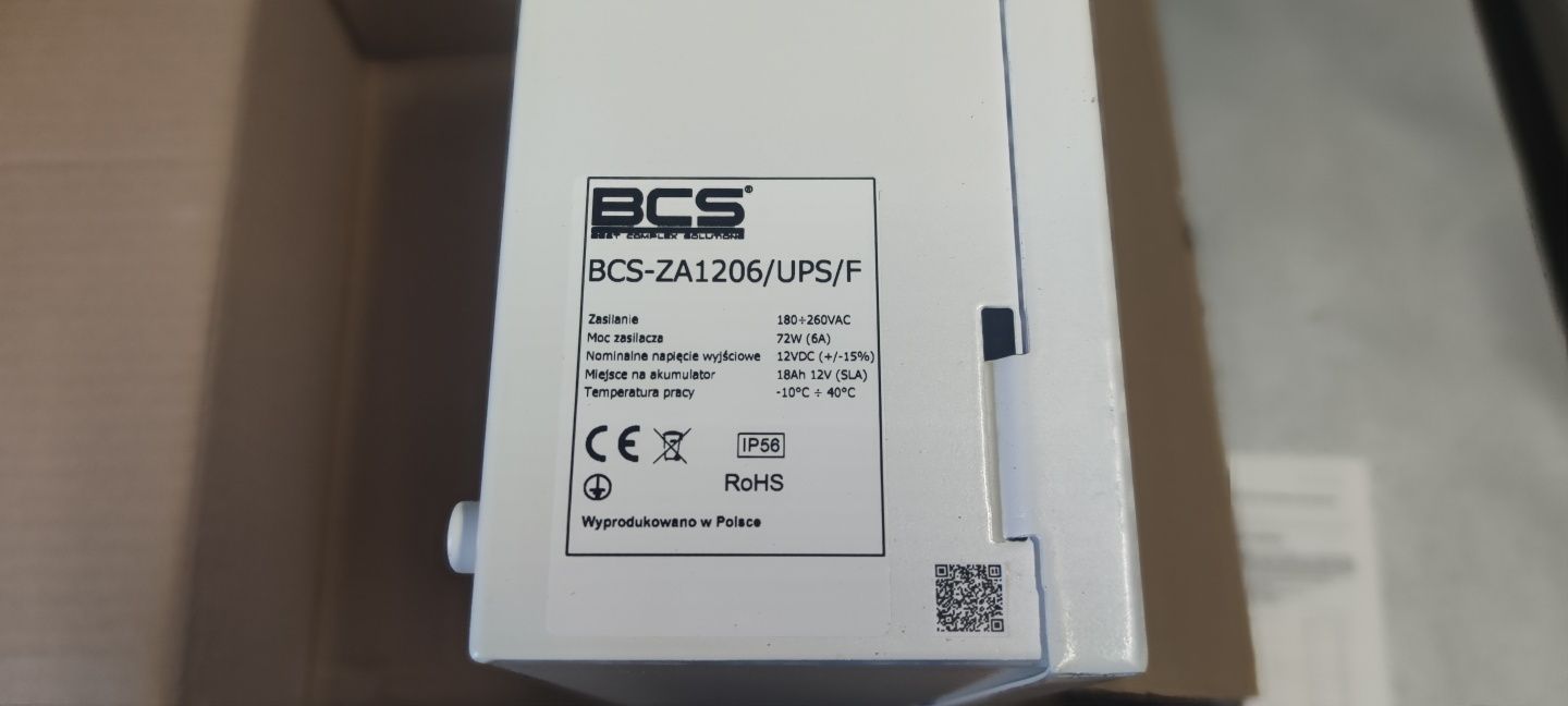 Zasilacz buforowy w obudowie wewnętrznej model BCS-ZA1206/UPS/F