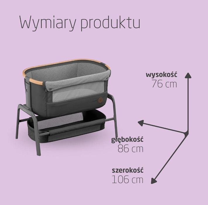 Jak Nowe Maxi-Cosi Iora Łóżeczko dostawka, Co-sleeper , 0–6 mies.