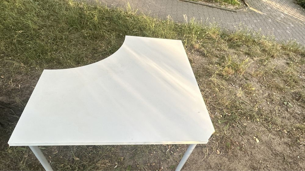 Biurko IKEA Alex z szafką (5 szuflad), białe