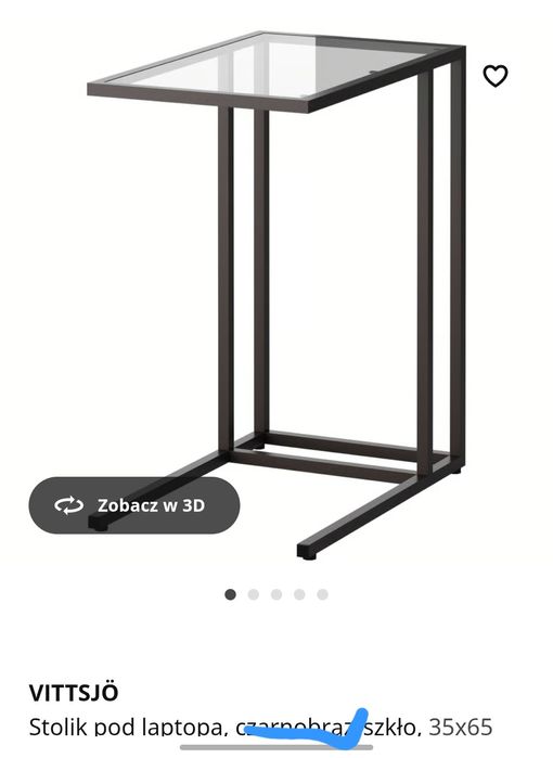 Szklany Stolik  pod laptopa Ikea Biały!