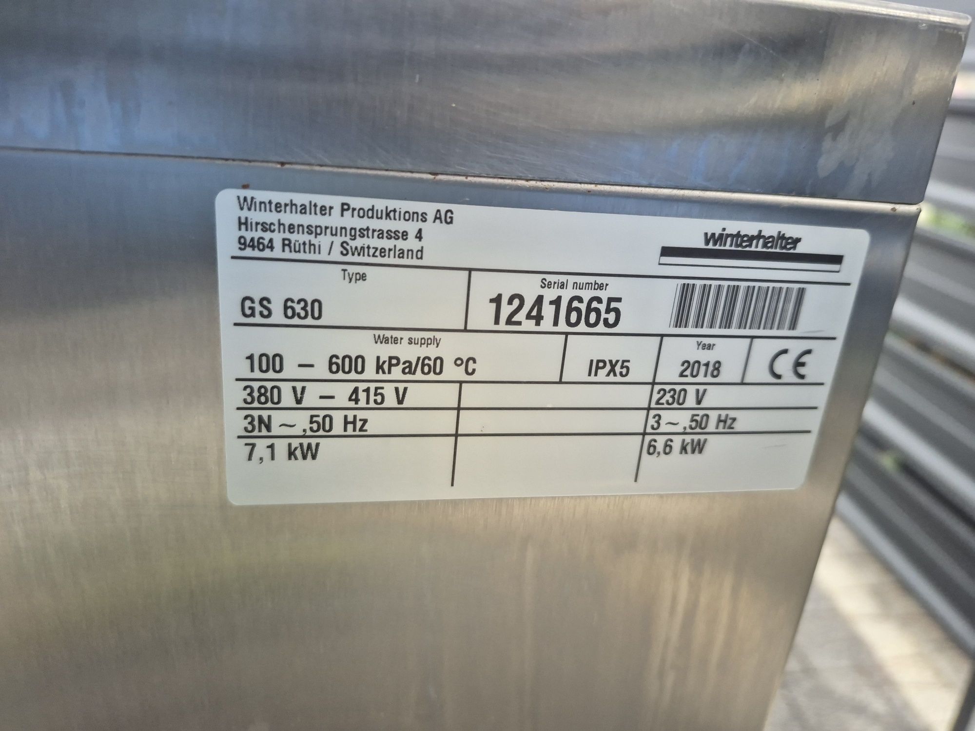 Zmywarka Winterhalter GS 630