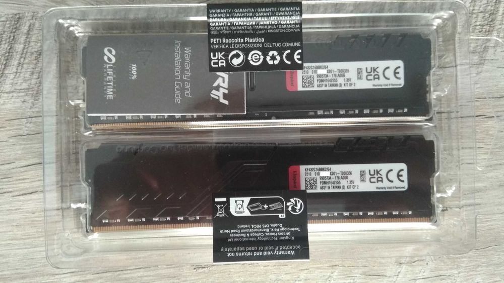 Оперативная память 64gb (2x32gb) Kingston FURY Beast DDR4-3200 HyperX
