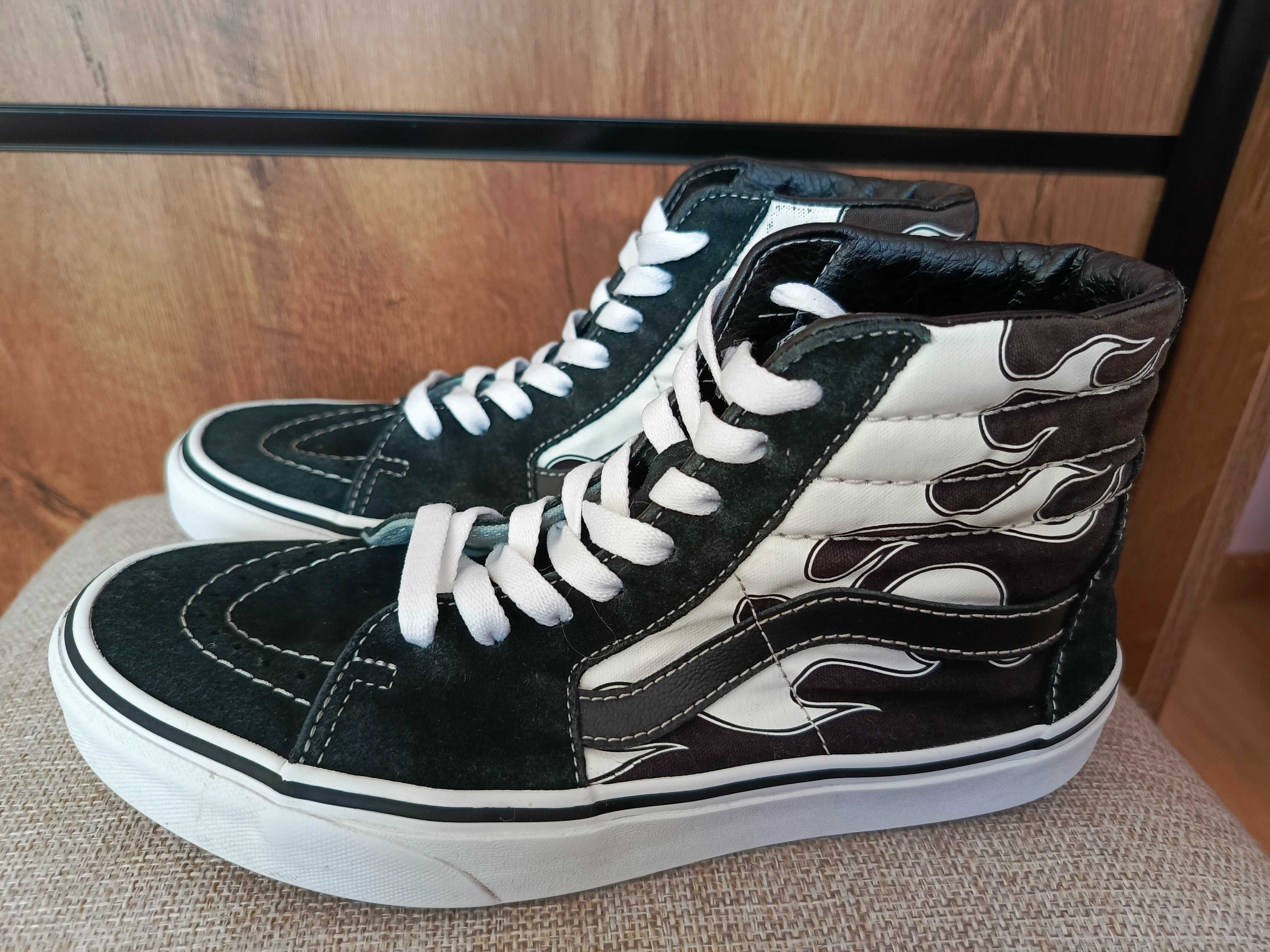 Trampki wysokie VANS 38 SK8-HI trampki chłopięce / dziewczęce skórzane