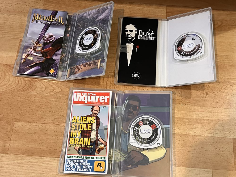 Gry na psp, zestaw. Medievil, gta i the godfather