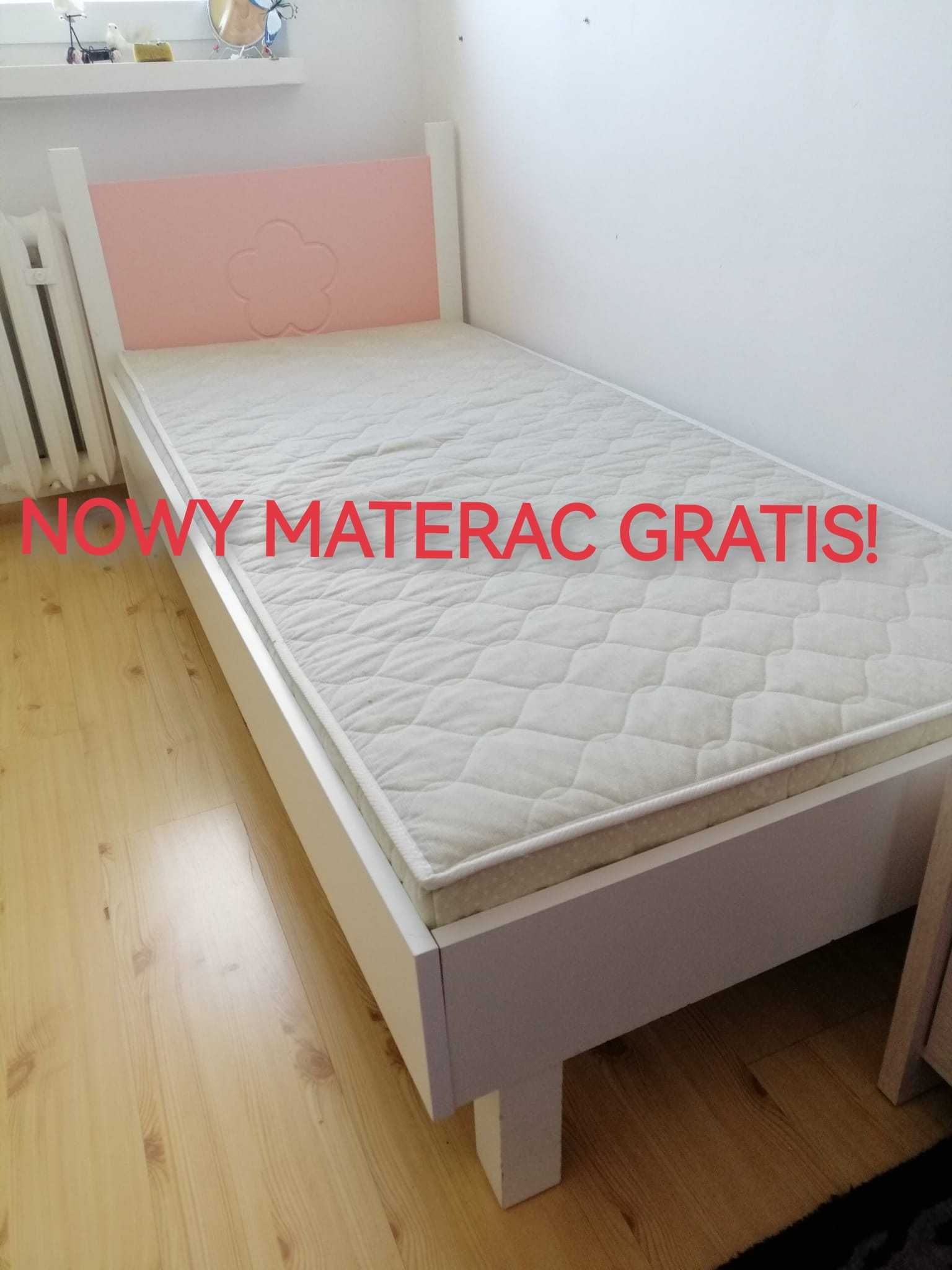Łóżko jednoosobowe dziecięce tapczan + materac 80x180 + szuflada